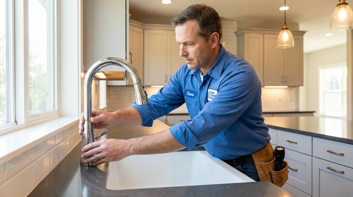 Kitchen faucet installation by Johns Plumbing LLC in Jacksonville Beach