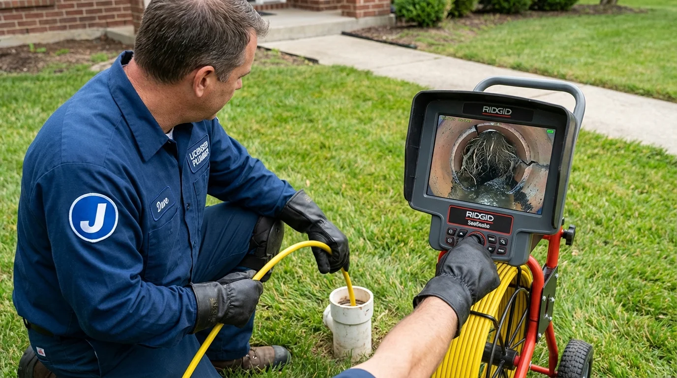 Sewer camera inspection being performed by Johns Plumbing LLC in Jacksonville Beach